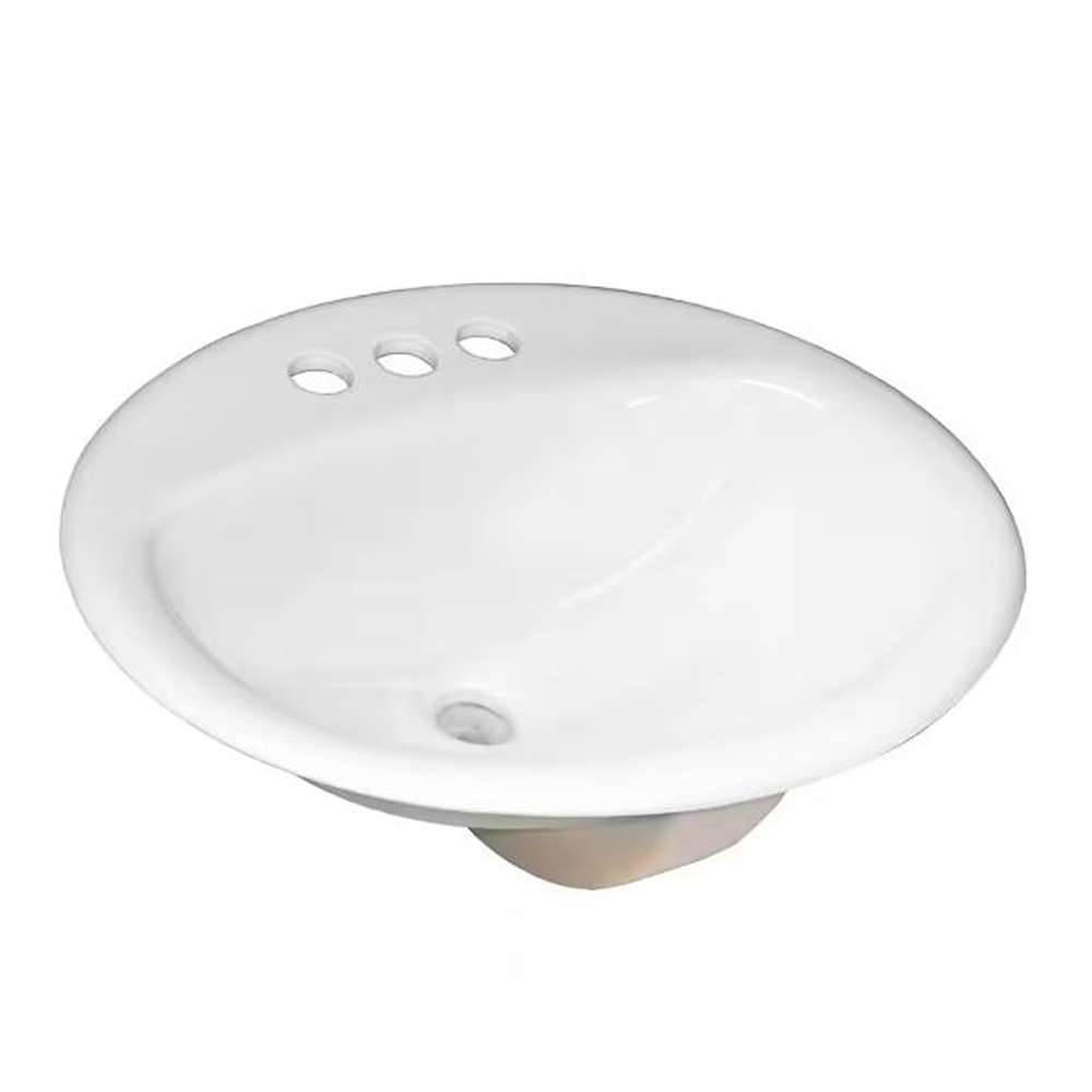 Aragon 20 in. Drop-In Oval Vitreous China Bathroom Sink in White